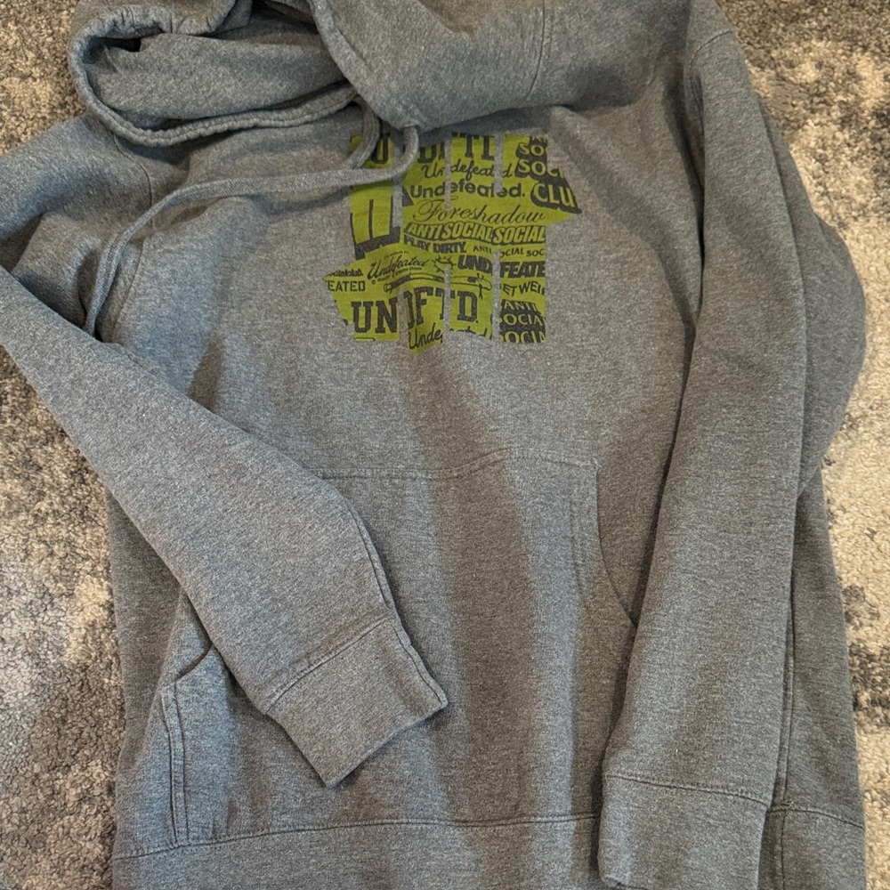 Anti Social Social Club Gray Hoodie with Yellow Graphic